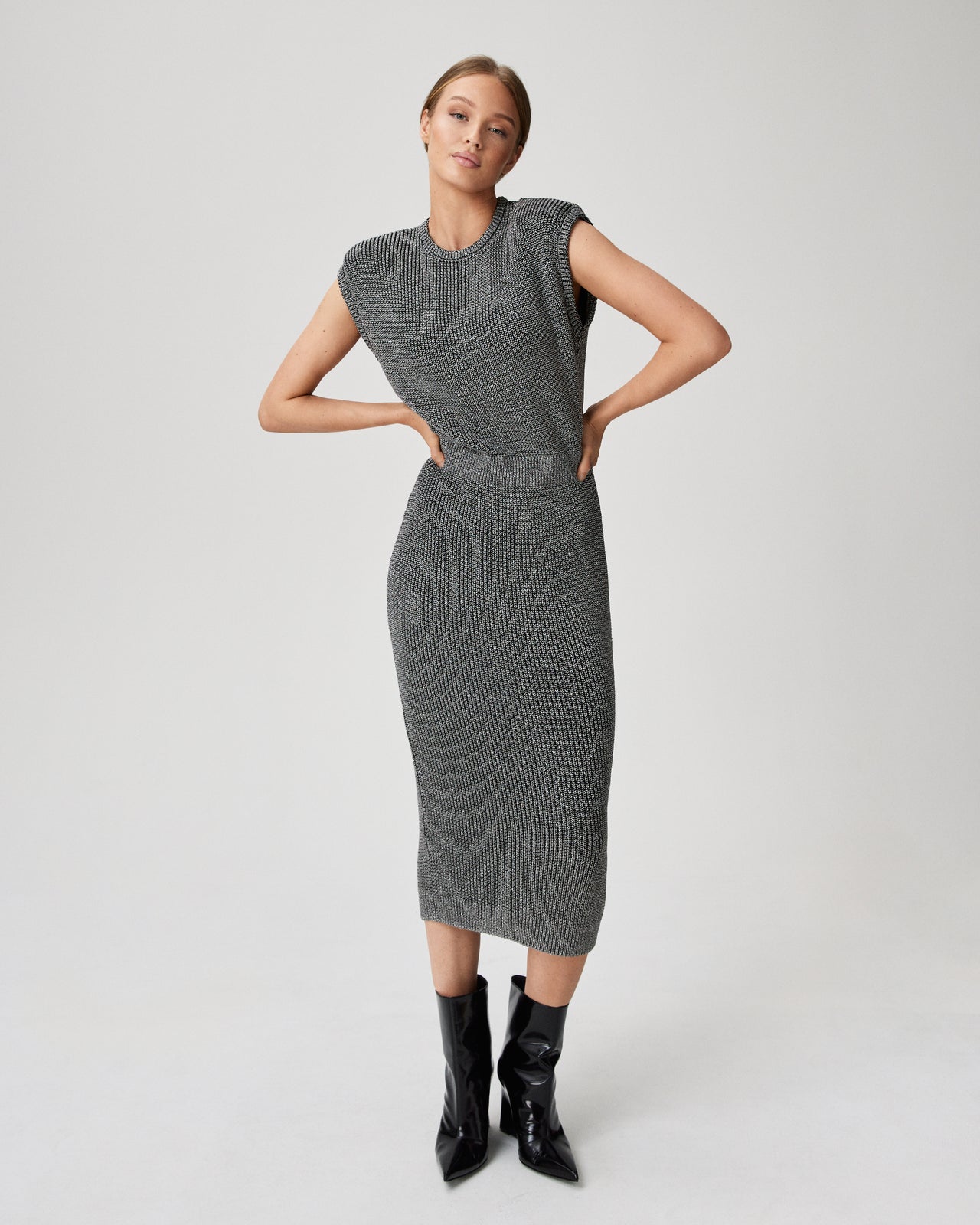 The Knitted Silver Dress