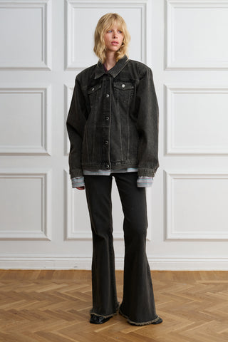The Shoulder Pad Denim Jacket