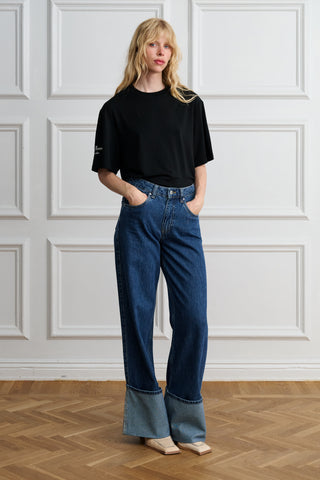 High Waist Straight Jeans 055
