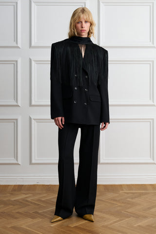 The Fringed Suit Scarf