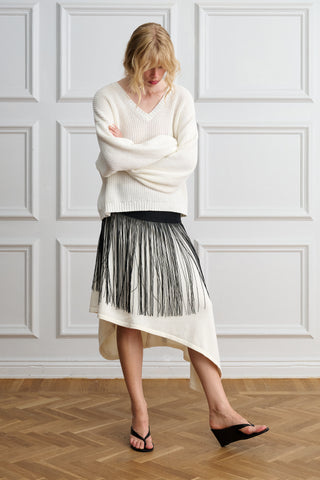 The Fringed Suit Scarf