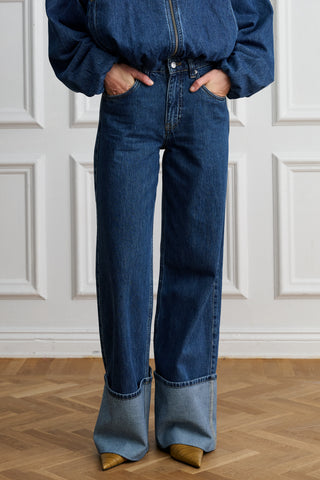 High Waist Straight Jeans 055