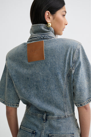 The Asymmetric Denim Dress