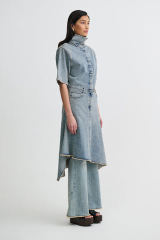 The Asymmetric Denim Dress