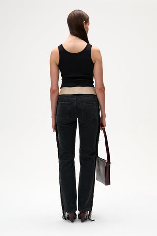 High Waist Slim Jeans 031 - Faded Black