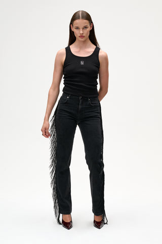 High Waist Slim Jeans 031 - Faded Black
