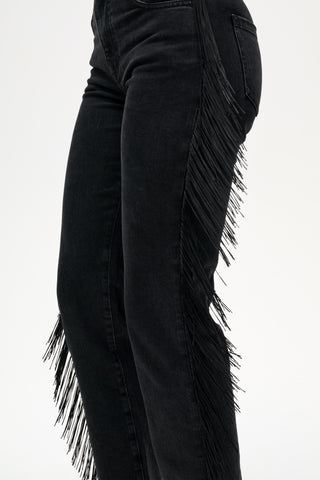 High Waist Slim Jeans 031 - Faded Black
