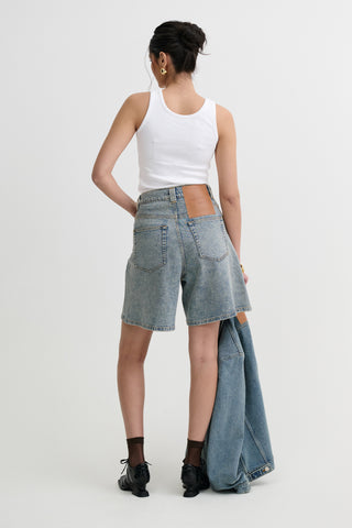 The Wide Denim Shorts