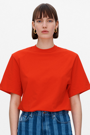 The Shoulder Pad T-shirt, Red