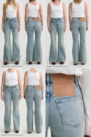 High Waist Flare Jeans 055